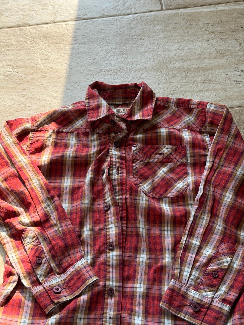 Route 66 Red Plaid Long-Sleeve Men’s Shirt